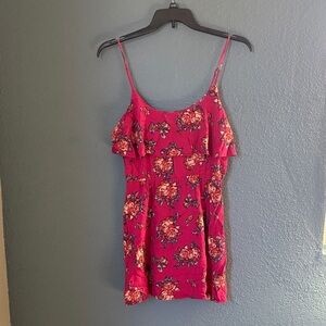 Roxy Fuchsia Floral Mini Dress